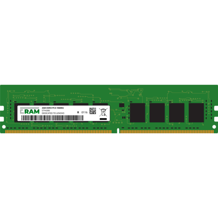 Pamięć RAM 2GB DDR3 do komputera ThinkCentre Edge 71 Tower, SFF E-Series Unbuffered PC3-10600U 57Y4390