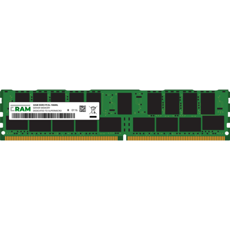Pamięć RAM 32GB DDR3 do płyty Workstation/Server X8DTN+-LR, X8DTN+-F-LR, X8DAH+-LR, X8DAH+-F-LR Socket 1366 LRDIMM PC3L-10600L