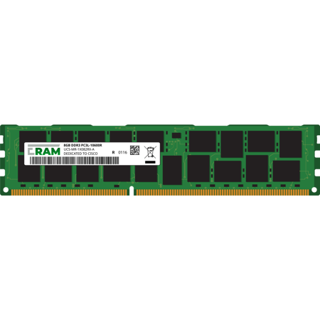 Pamięć RAM 8GB DDR3 do serwera UCS C260 M2 C-Series RDIMM PC3L-10600R UCS-MR-1X082RX-A